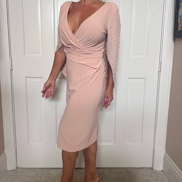 Blush Betsy & Adam cape sparkle dress 6 - Picture 2 of 11